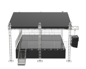 Stage isolated on transparent background. 3d rendering - illustration