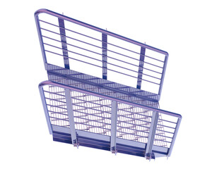 Stairs isolated on transparent background. 3d rendering - illustration