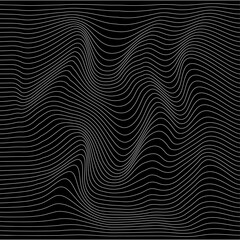 Abstract relief background with optical illusion of distortion. Vector illustration.