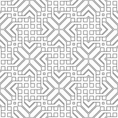 Vector seamless pattern. Modern stylish texture. Monochrome, linear abstract background.