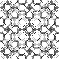Vector seamless pattern. Modern stylish texture. Monochrome, linear abstract background.