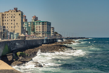 The Malecon waterfront in Havana, Cuba