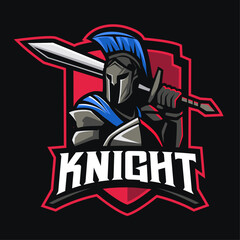 Modern professional knights logo design template