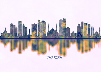Obraz premium Sharjah UAE Skyline