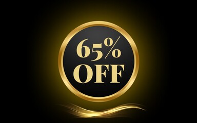 percent off, promotion, black and gold