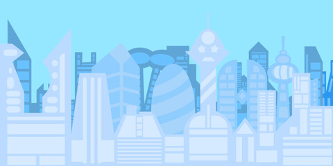 City silhouette vector. Wallpaper style.