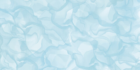 Abstract light blue marble fluid painted background. Alcohol ink or watercolor art. Editable vector texture backdrop for poster, card, invitation, flyer, cover, banner, social media post