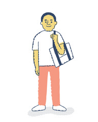 留学生の若い男性