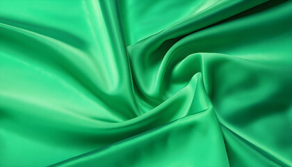 green satin background, Vibrant green Silk Fabric green color space on text background