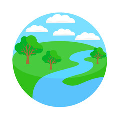 Mother Earth Day composition with the planet