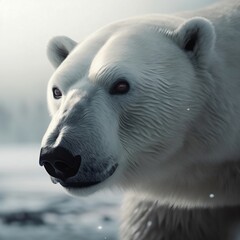 cool polar bear portrait