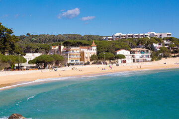 Fosca beach in the municipality of Palamós on the Catalan Costa Brava, Spain.