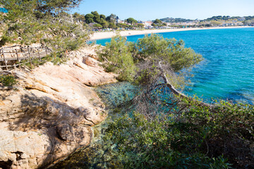 Landscapes on the coastal path on the Catalan Costa Brava, Spain