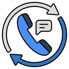 An icon design of logistic call