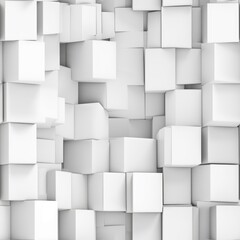 Illustration of white boxes background image, AI generated