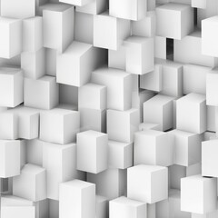 Illustration of white boxes background image, AI generated