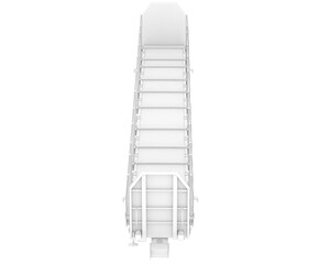 Stake wagon isolated on transparent background. 3d rendering - illustration