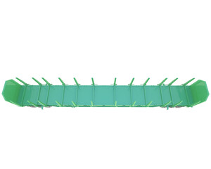 Stake wagon isolated on transparent background. 3d rendering - illustration