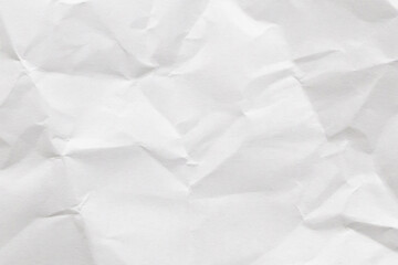 Abstract white crumpled and creased recycle paper texture background