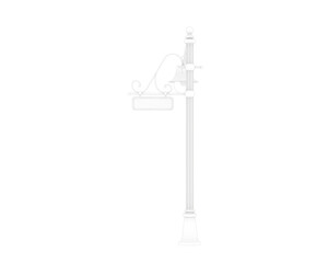 Street lamp isolated on transparent background. 3d rendering - illustration