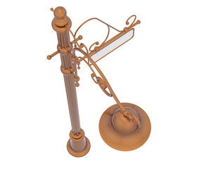 Street lamp isolated on transparent background. 3d rendering - illustration