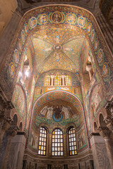 Ravenna, Italy-1.11.2021-The Mausoleum of Galla Placidia is a Late Antique Roman building in Ravenna, Italy, built between 425 and 450