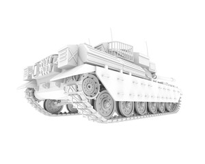Tank isolated on transparent background. 3d rendering - illustration
