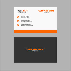 Minimal business card template design for professional use 