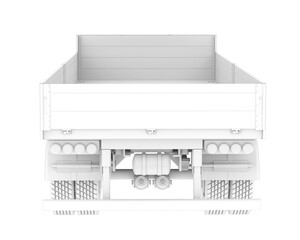 Trailer isolated on transparent background. 3d rendering - illustration