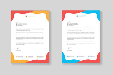 corporate modern letterhead design template with yellow color. creative modern letter head design template for your project. letterhead, letter head, Business letterhead design. 