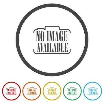  No image available Icon. Set icons in color circle buttons