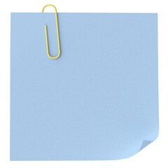 3D note paper. Sticky note. 3D illustration.
