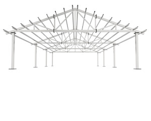 Warehouse frame isolated on transparent background. 3d rendering - illustration