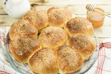 Hot and Fresh pastries from yeast dough