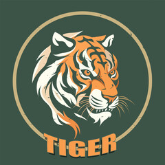 Sport team tiger logo design.
Brutal tiger mascot logo. Popular team logo