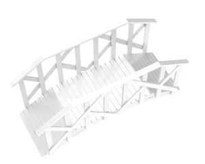 Garden bridge isolated on transparent background. 3d rendering - illustration