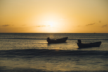 boat at sunset of Jericoacoara