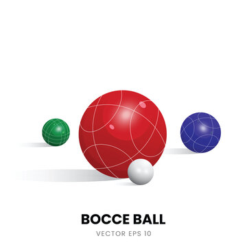 Illustration of Bocce Balls in several colors. Perfect For Additional Images With Bocce Sports Theme.