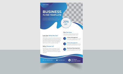 Flyer design template for business.
