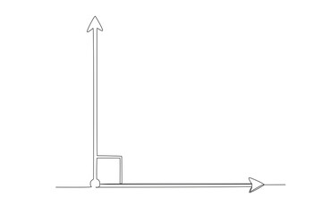 A 90-degree angle. Angles one-line drawing