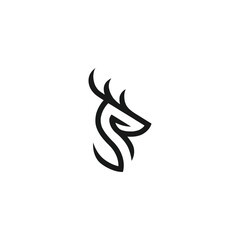 s hunting minimalist logo design	