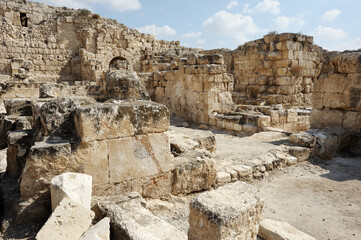 Ruins of ancient buildings in the National Park of Beit Guvrin - Maresha