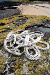 Rope on the shore - Inner Farne Island - Northumberland - England - UK