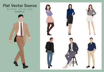 Office worker commuting office worker casual clothes fashion collection