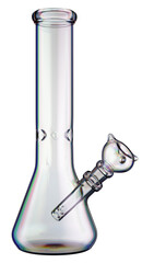 A glass water pipe for smoking weed, isolated on transparent background, PNG