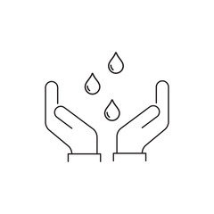 Obraz premium thin line washing hand like hygiene icon. concept of tidy person and lather arms and good flu prevention. stroke modern hygiene lineart simple logotype graphic art design isolated on white background