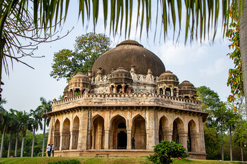 Lodhi Gardens:Tomb of Sikander Lodhi with beautiful garden and carvings 