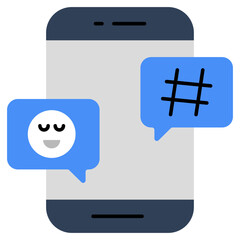 Trendy vector design of mobile social chat 