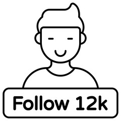 A creative design icon of followers