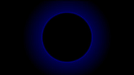 Neon light blue background planet in space for your text  Circle illuminate light gradient circles 